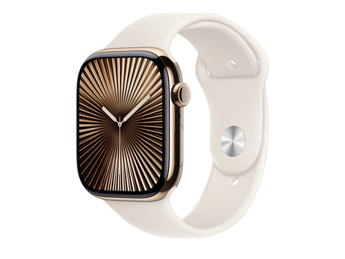Apple Watch Series 10 – GPS, Mobilfunk, Gold, Sportband