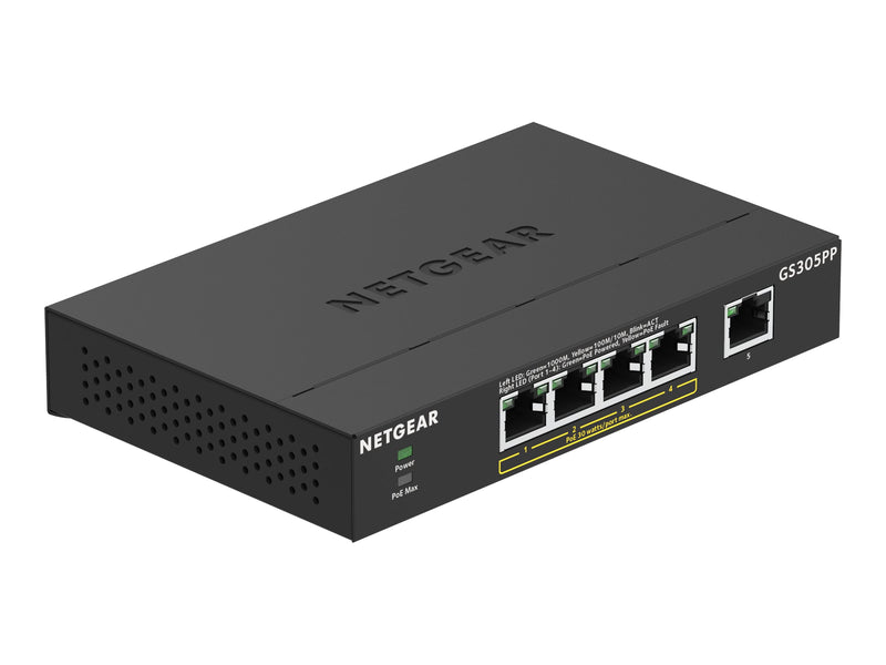 Netgear 5-Port Gigabit Switch – PoE, einfache Netzwerklösung
