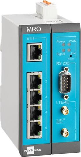 INSYS Router – 4G, an DIN-Schiene montierbar