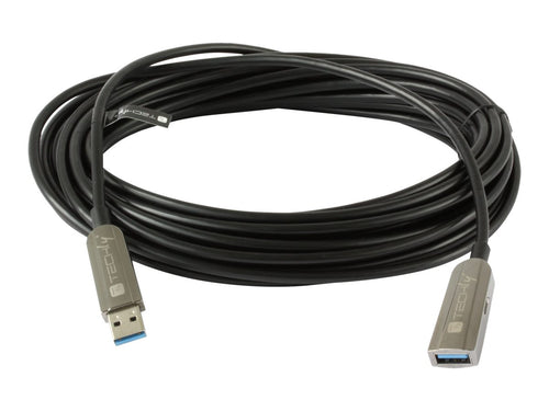 Techly USB 3.0 Verlängerungskabel – 20m, schnelles AOC, Plug & Play