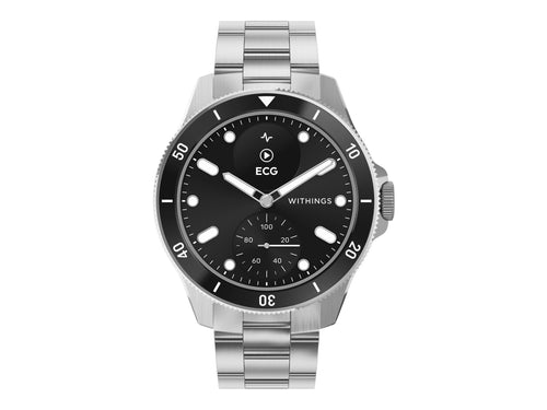Withings Hybrid-Smartwatch – Gesundheitsüberwachung, Edelstahlgehäuse