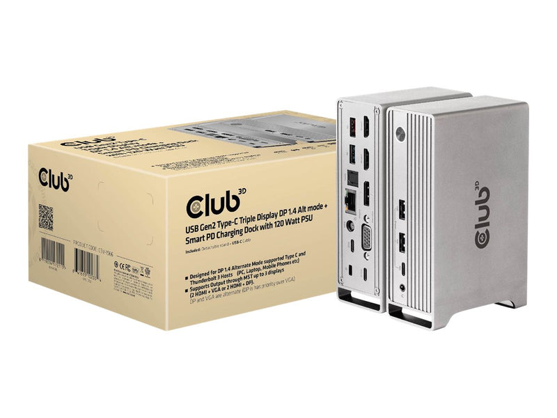 Club3D USB-C Dockingstation – 4K Video, 120W Stromversorgung
