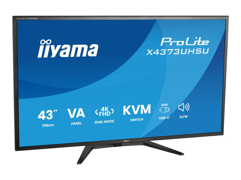 Iiyama 43" 4K Monitor – HDR10, USB-C-Hub
