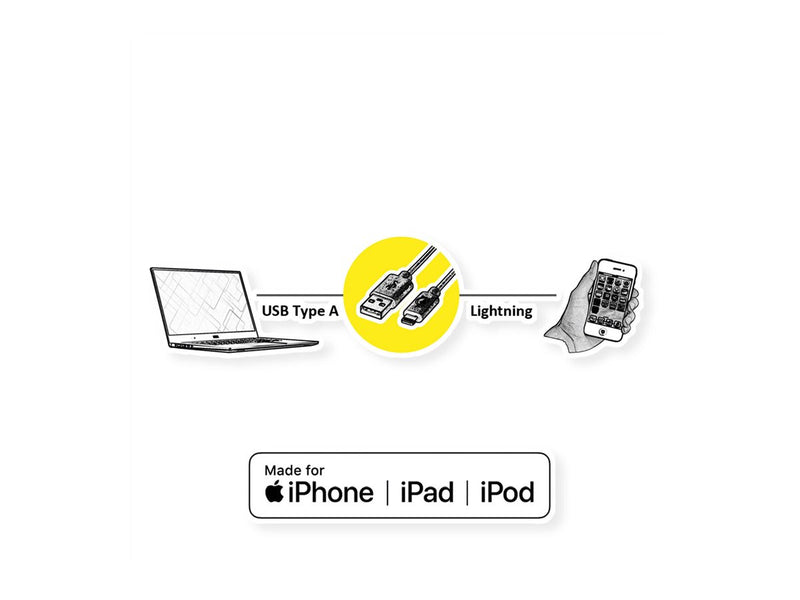 VALUE Lightning-Kabel – 15 cm, ideal für Apple Geräte