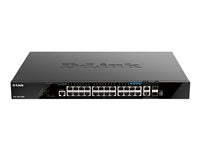 D-Link 28-Port Gigabit Switch – PoE+, stapelbar, 10G-Anschlüsse