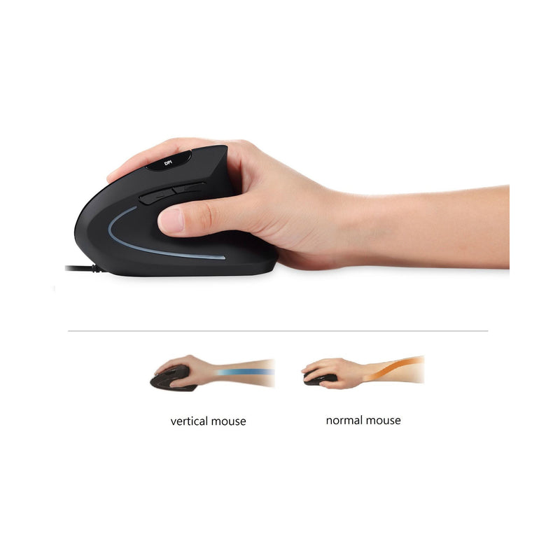 PERIXX Vertikale Maus – Ergonomisch, für Rechtshänder