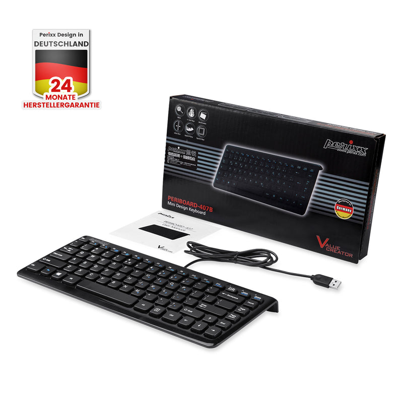 PERIXX Mini-Tastatur – Kompakt, 11 Hotkeys