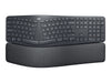 Logitech Ergonomische Tastatur – Kabellos, mit Handauflage