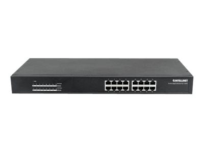 INTELLINET Gigabit Ethernet Switch – 16 Ports, PoE+