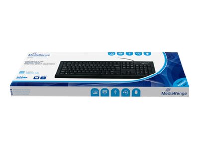 MediaRange USB-Tastatur – Spritzwassergeschützt, mit Nummernblock