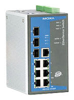 MOXA Industrial Switch – 10 Ports, für DIN-Schiene