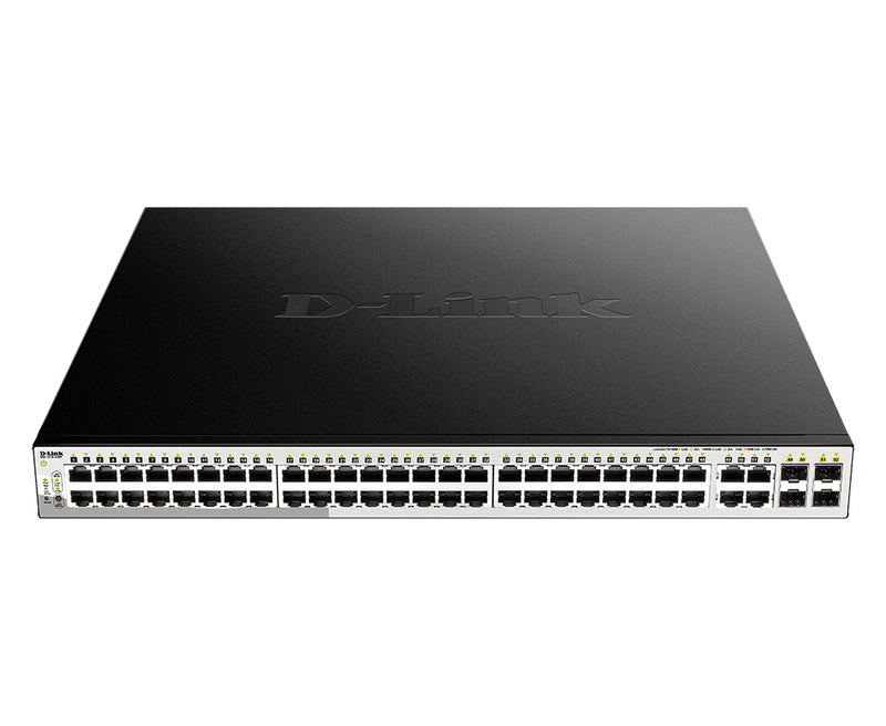 D-Link 52-Port Netzwerk-Switch – Einfache Verwaltung, PoE+ Unterstützung