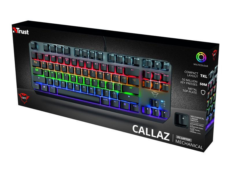 Trust GXT 834 TKL Tastatur – Mechanisch, Regenbogenlicht