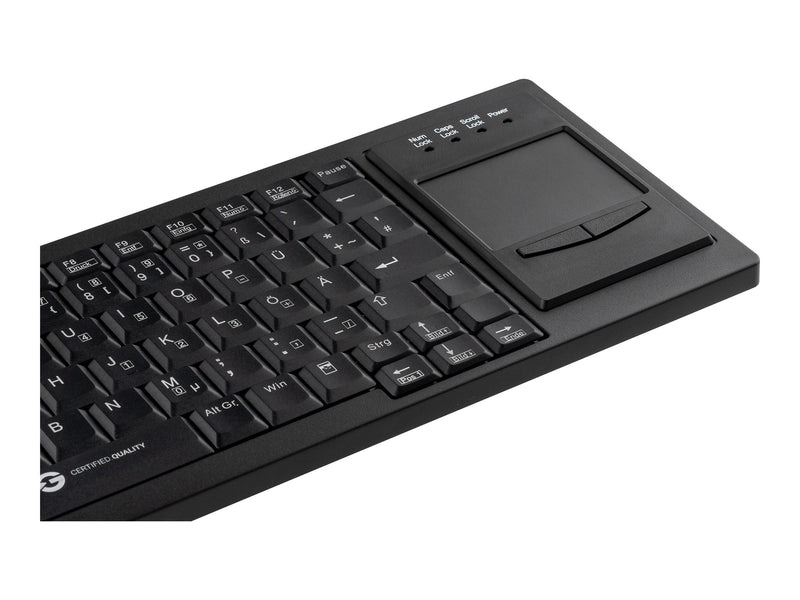 GETT Cleantype Xtra Touch Tastatur – mit Touchpad, USB-Anschluss