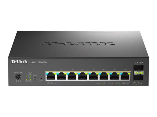 D-Link Netzwerk-Switch – 10 Anschlüsse, PoE++ Unterstützung