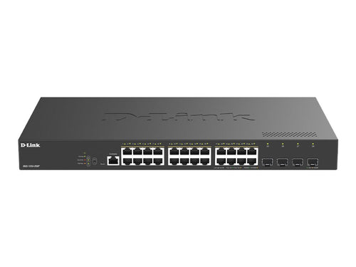 D-Link Netzwerk-Switch – 24 PoE-Ports, 4 schnelle Glasfaser-Ports