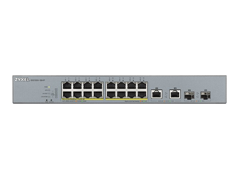 Zyxel Netzwerk-Switch – 16 Anschlüsse, PoE+ für CCTV