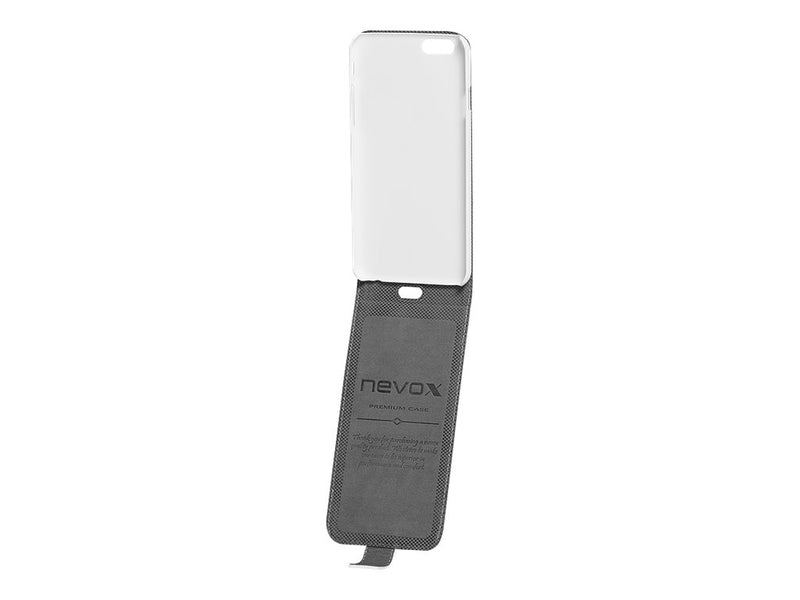 NEVOX RELINO Flip Ledertasche – Schutz für iPhone 6 in Weiß-Grau