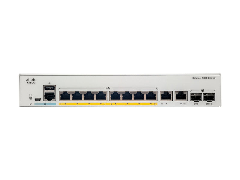 Cisco Netzwerk-Switch – 8 Ports, PoE+ für kleine Unternehmen