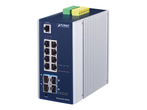 Planet Technology Netzwerk-Switch – 12 Ports, für DIN-Schiene