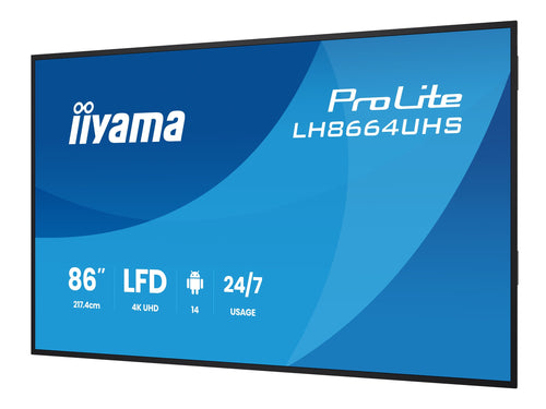 Iiyama 86" Display – 4K UHD, Android-Mediaplayer integriert