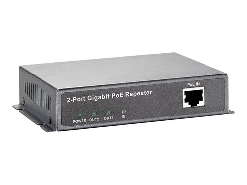 Level One PoE Netzwerk-Repeater – 2-Port, bis zu 100 m Reichweite