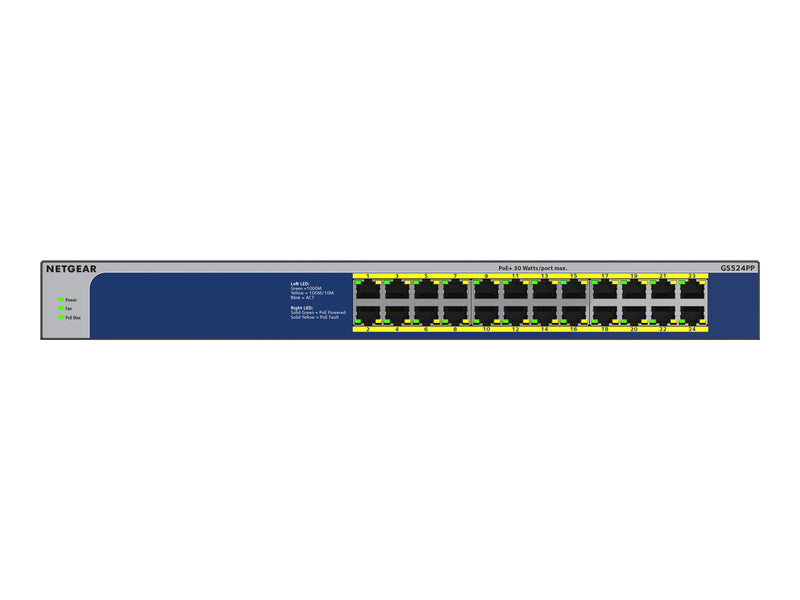 Netgear 24-Port Gigabit Switch – Unmanaged, PoE+ für einfache Netzwerke