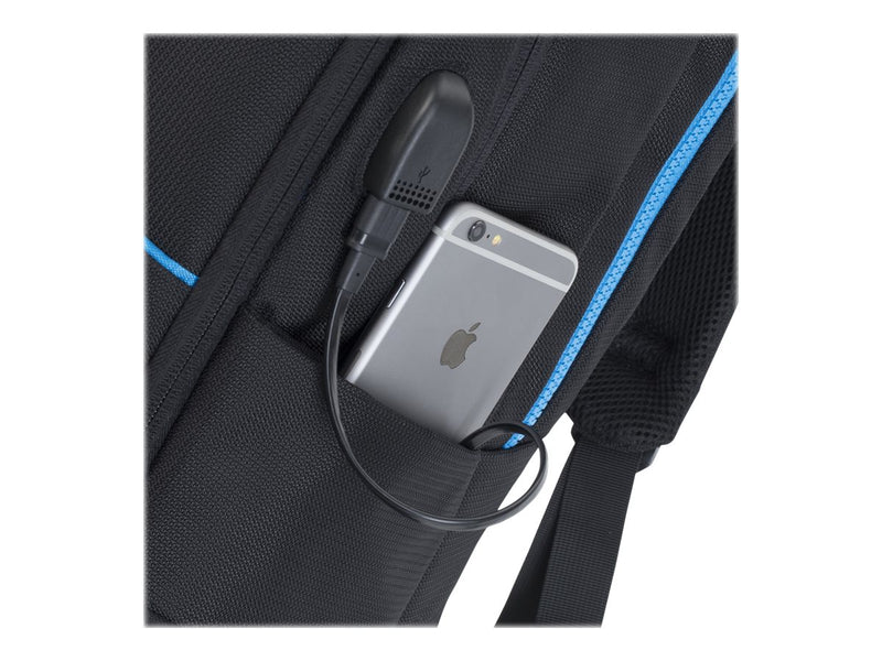 Rivacase Notebook-Rucksack – Wasserfest, stoßsicher für 17,3" Laptops