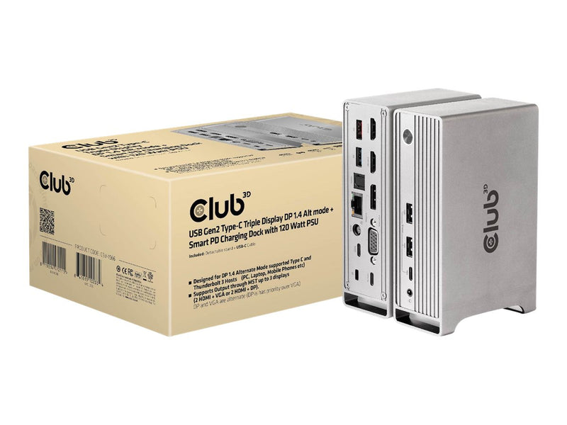 Club3D USB-C Dockingstation – 4K Video, 120W Stromversorgung