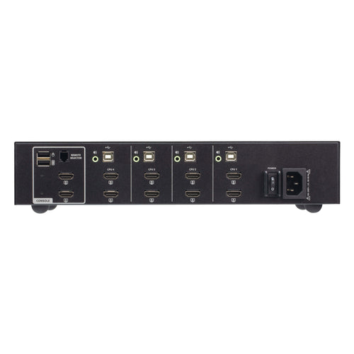 ATEN 4-Port USB HDMI KVM Switch – Dual Display, sicheres Umschalten