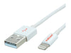 ROLINE Lightning-Kabel – 15 cm, für Apple Geräte, weiß