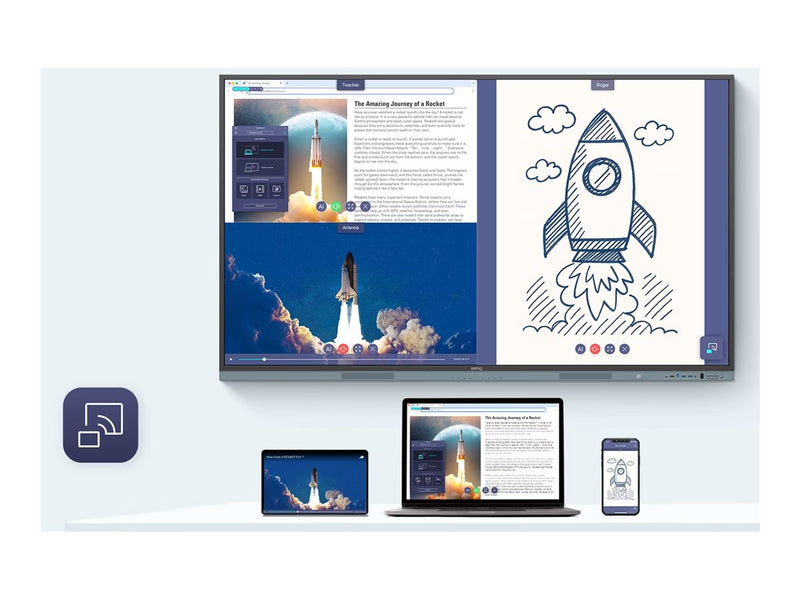 BenQ 75" Interaktiver Bildschirm – 4K, Touchscreen, Android