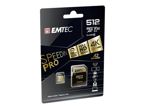 EMTEC microSDXC Speicherkarte – 512 GB, inkl. SD-Adapter