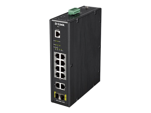 D-Link 12-Port Gigabit Switch – PoE+ für Industrieumgebungen