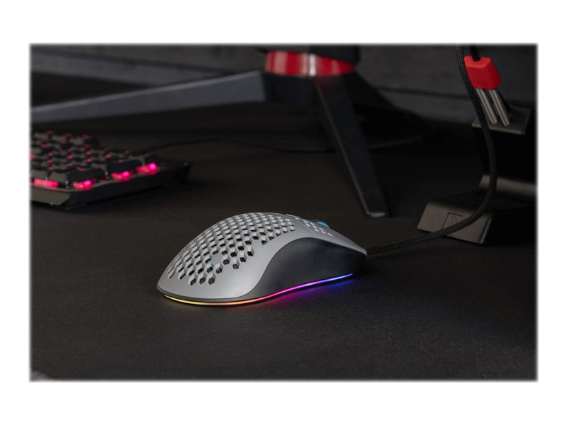 Arozzi Gaming-Maus – Leicht, 7 Tasten, USB-Anschluss