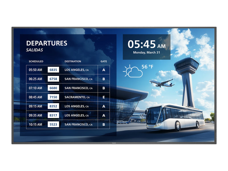 Philips 65" Display – 4K UHD für Digital Signage