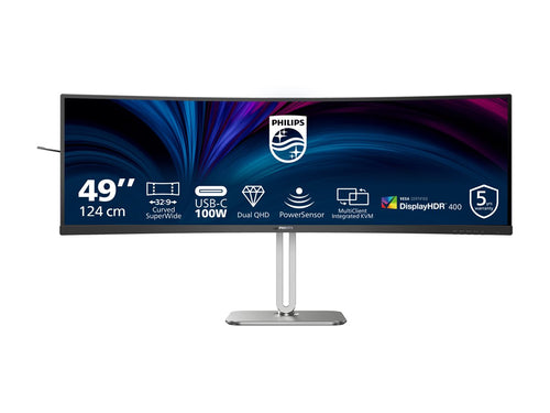 Philips 49" Curved Monitor – Dual QHD, großes Sichtfeld