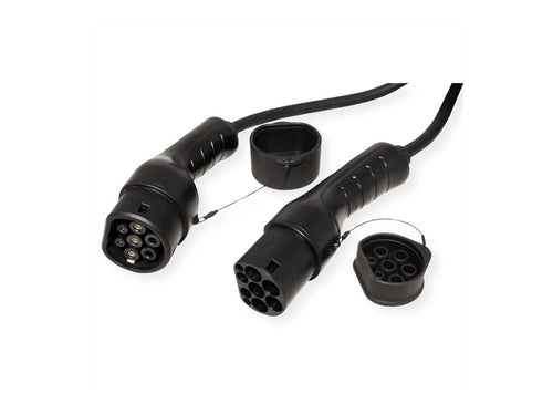 Roline E-Auto Ladekabel – Typ 2, 7,5 m Spiralkabel