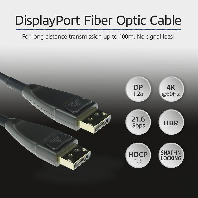Advanced Cable DisplayPort-Kabel – 80 m, 4K Unterstützung