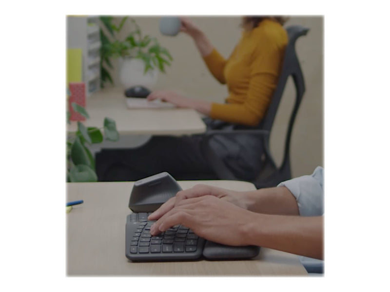 Logitech Ergonomische Tastatur – Kabellos, mit Handauflage