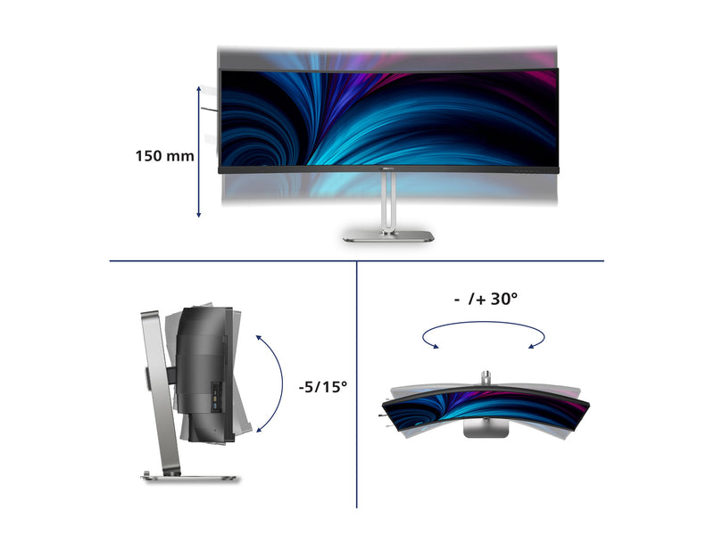 Philips 49" Curved Monitor – Dual QHD, großes Sichtfeld