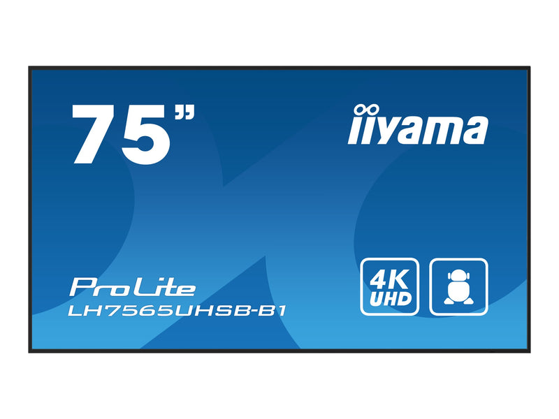 Iiyama 75" Display – 4K UHD, Android OS für Digital Signage