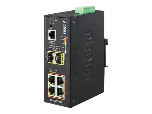Planet Technology Industrie-Switch – 4 PoE+ Ports, montierbar