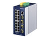 PLANET Switch – 20 Ports, für DIN- oder Wandmontage