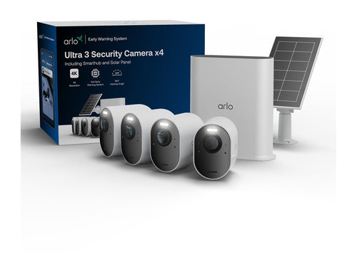 ARLO Ultra 3 Sicherheitskamera-Set – 4 Kameras, Solar-Panel inklusive