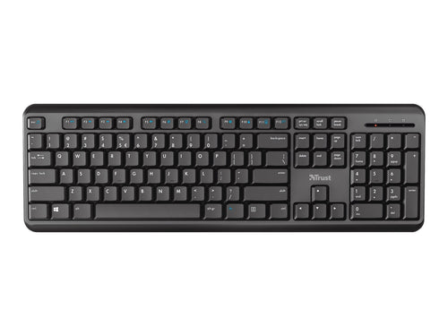 Trust Kabellose Tastatur – Spritzwasserschutz, USB-Empfänger