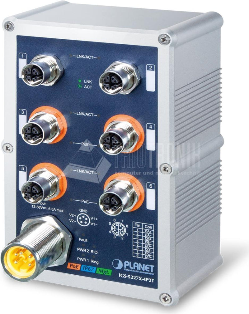 Planet Technology Industrie-Switch – Robustes Design, 4 Gigabit-Ports