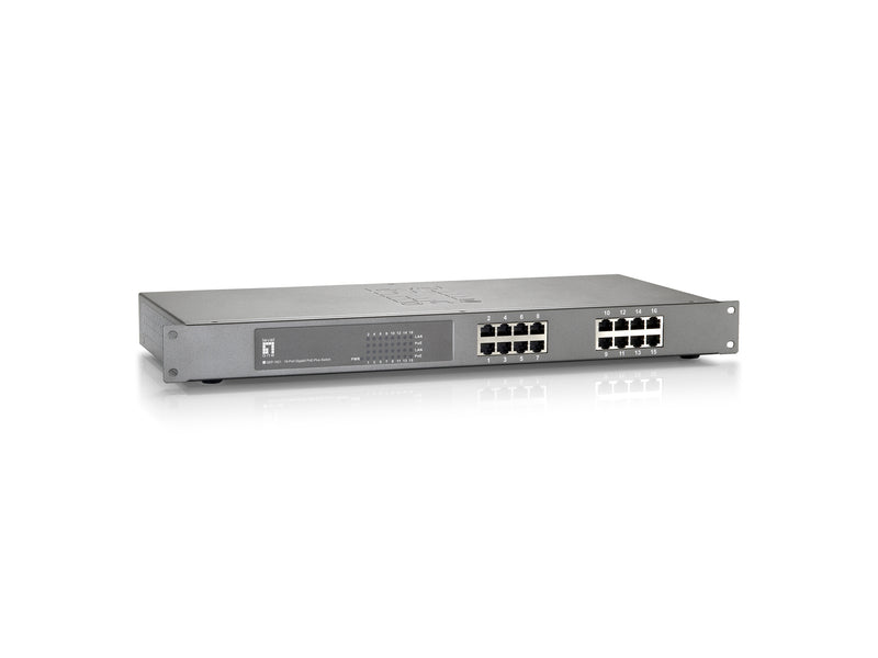 LEVELONE Netzwerk-Switch – 16 Ports, PoE für einfache Stromversorgung