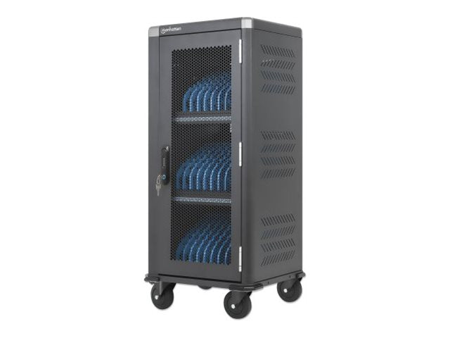 Manhattan 30-Port USB-C Ladewagen – Sicheres Laden für bis zu 30 Geräte