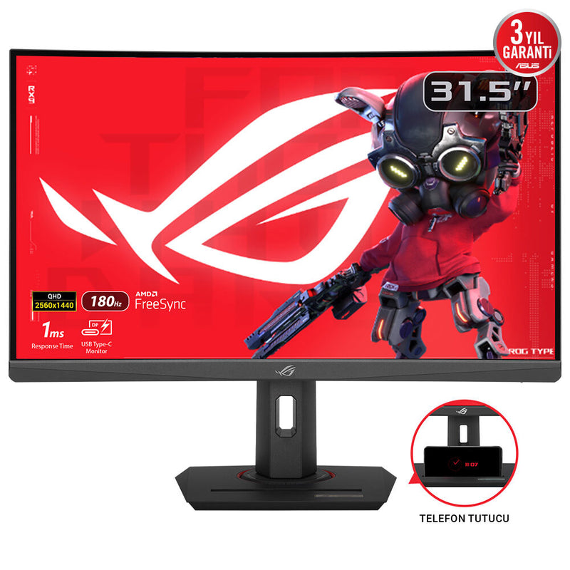 ASUS Gaming-Monitor – 32" gebogen, 2K-Display, 180 Hz